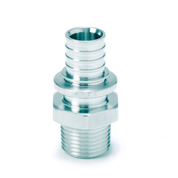 REHAU Перехідник Rautitan SX із нержавної сталі 1.4404/1.4571, діаметр 16 мм, муфта РН, робочий тиск 10 бар, гарантія 10 років, виробництво Німеччина