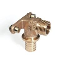 REHAU RAUTITAN RX Кутник настінний з бронзи 16 мм з зовнішньою різьбою 1/2", робочий тиск 10 бар, Німеччина, гарантія 10 років