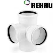 Rehau Хрестовина двоплощинна для внутрішньої каналізації RAUPIANO PLUS 110 мм, поліпропілен, Німеччина, гарантія 10 років, термін служби 50 років, надійне трубне з'єднання