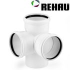 Rehau Хрестовина двоплощинна для внутрішньої каналізації RAUPIANO PLUS 110 мм, поліпропілен, Німеччина, гарантія 10 років, термін служби 50 років, надійне трубне з'єднання