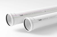 Труба каналізаційна Rehau RAUPIANO Plus DN 200 мм, довжина 3000 мм, тришаровий поліпропілен, максимум 70°C, строк експлуатації 50 років, гарантія 10 років, виробництво Німеччина
