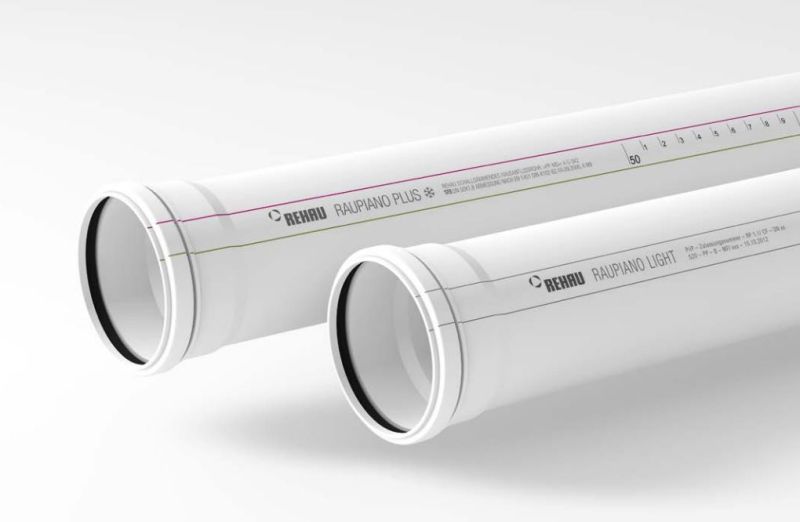 Труба каналізаційна Rehau RAUPIANO Plus DN 90 × 2000 мм, тришаровий поліпропілен, макс. темп. 70°C, гарантія 10 років, виробництво Німеччина